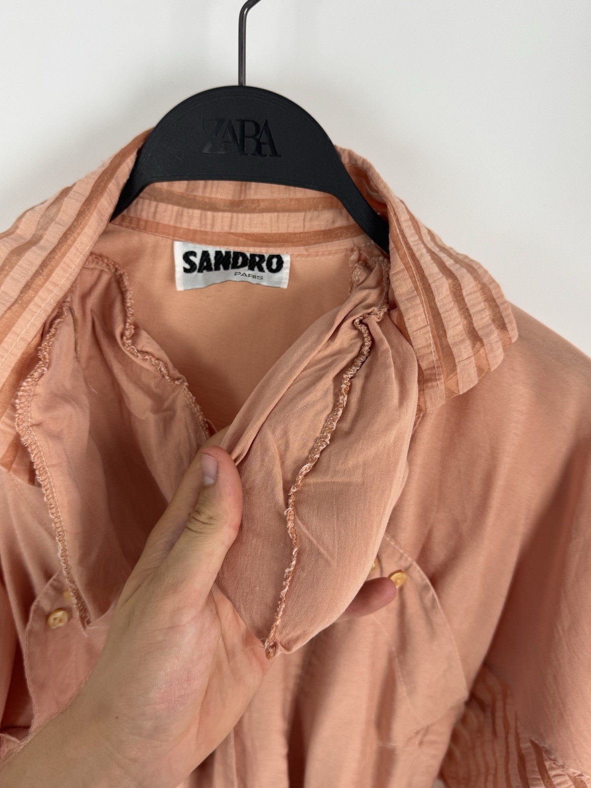 70-80’s Vintage Rare Sandro Paris Chest Pockets Blouse