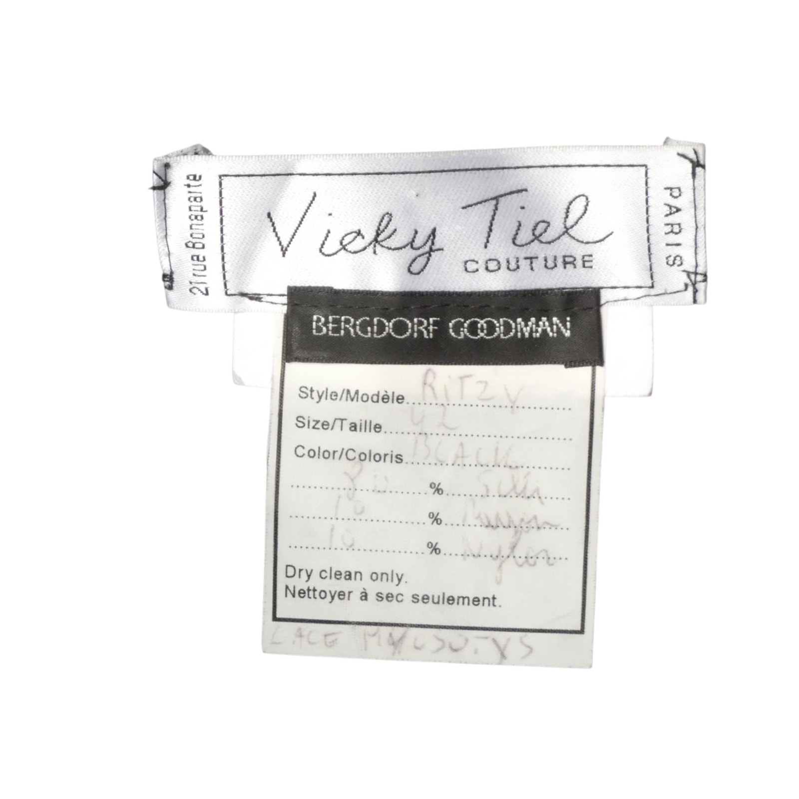 VICKY TIEL – 1980s Black Beaded & Taffeta Party Dress, Size 8