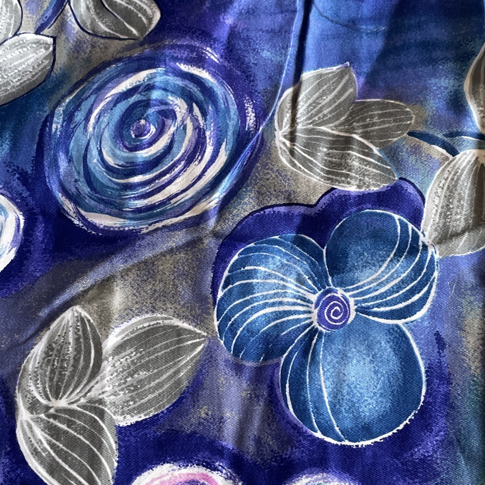 VTG Nani Of Hawaii Blue, Purple Floral Dress M Never Worn