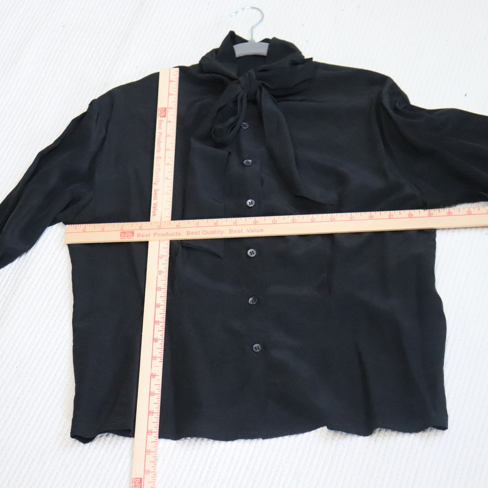 Vintage Jonathan Blake Silk with tie shirt button down the back Size 14
