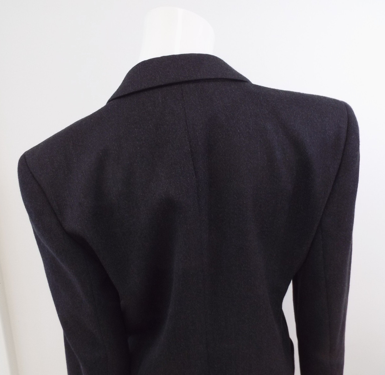 Vintage Giorgio Armani Charcoal Gray Wool Blazer Suit Jacket Italy Size 42