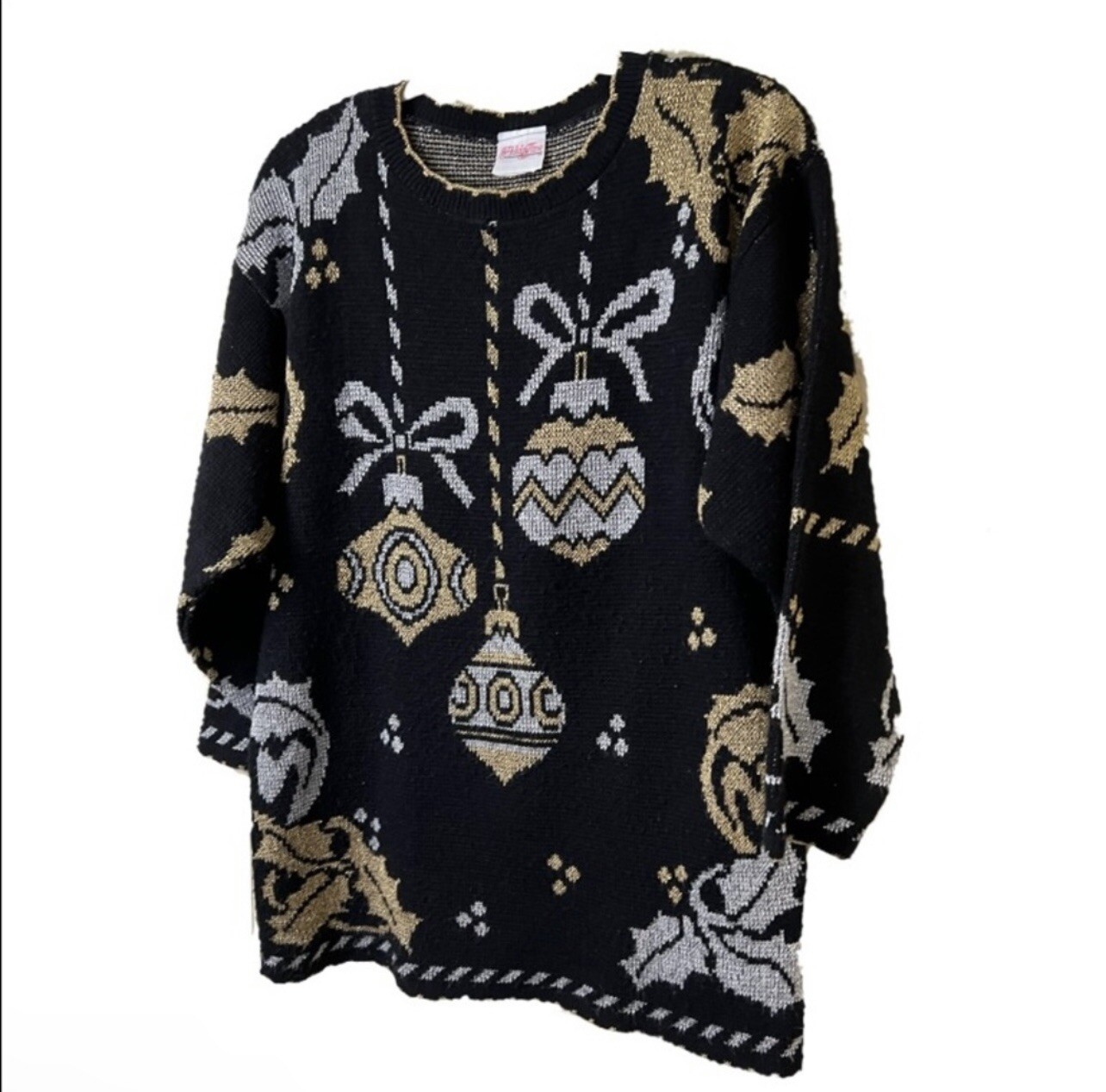 VTG HOLIDAY TIME Ornament Christmas Holiday Sweater