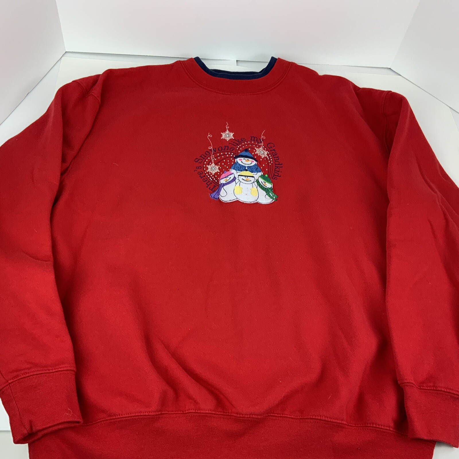 VTG M & C Sportswear Women’s X LG Holiday Sweatshirt “Snowone Like My Grandkids”