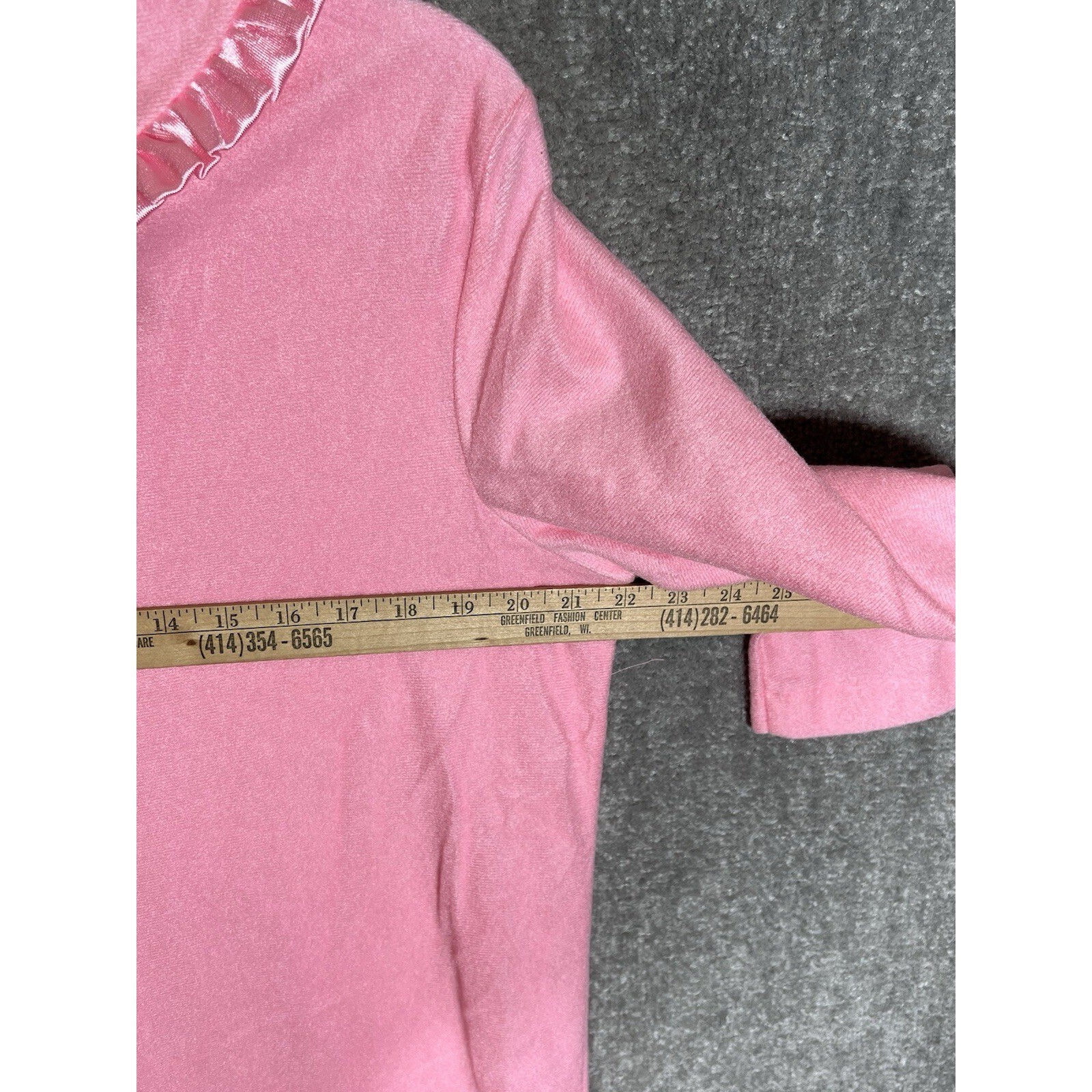 Vintage Kingly Long Robe Womens Size Large 16-18 Pink Side Pocket Snap Front USA
