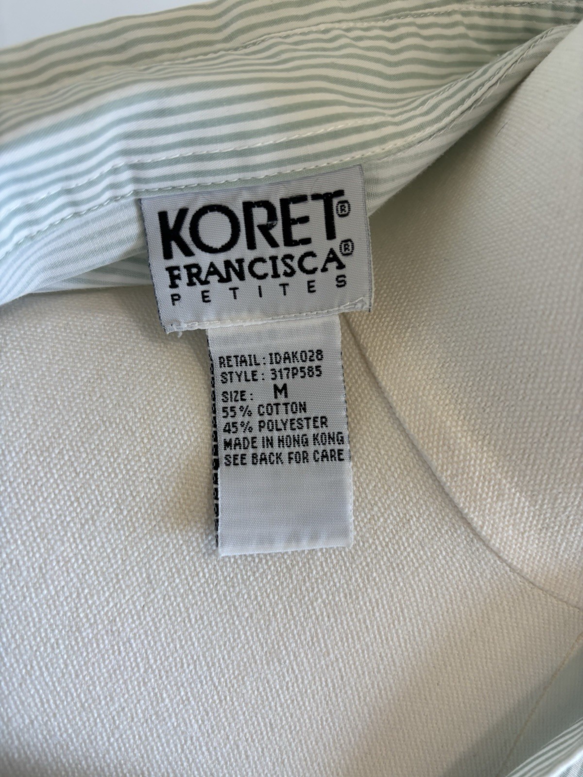 Koret Francisca Petites Vintage Embroidered Grandmacore Cotton Blouse Medium