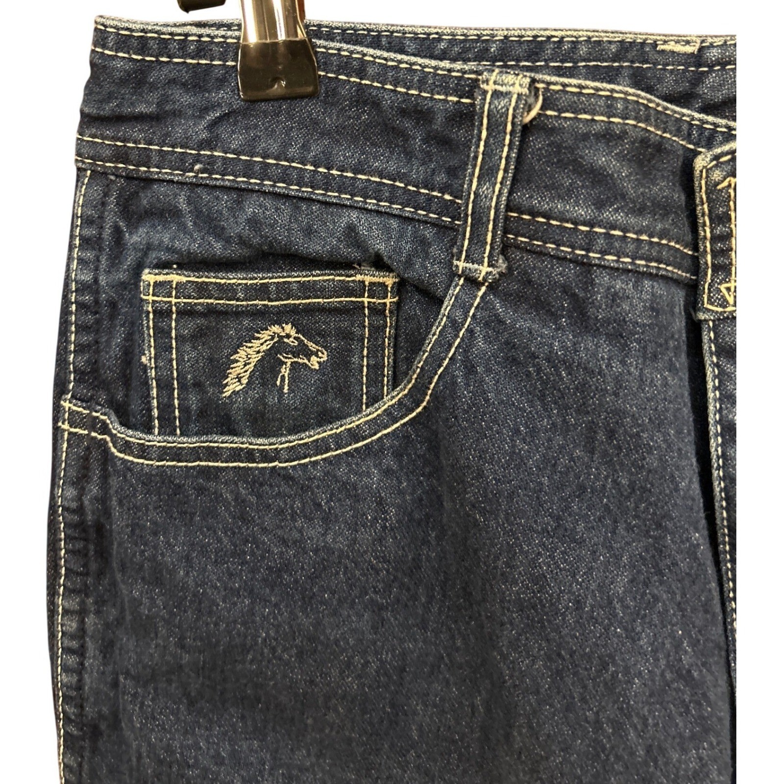 80s Jordache High Waisted Jeans Vintage Western Designer Denim Dark Wash Stitch