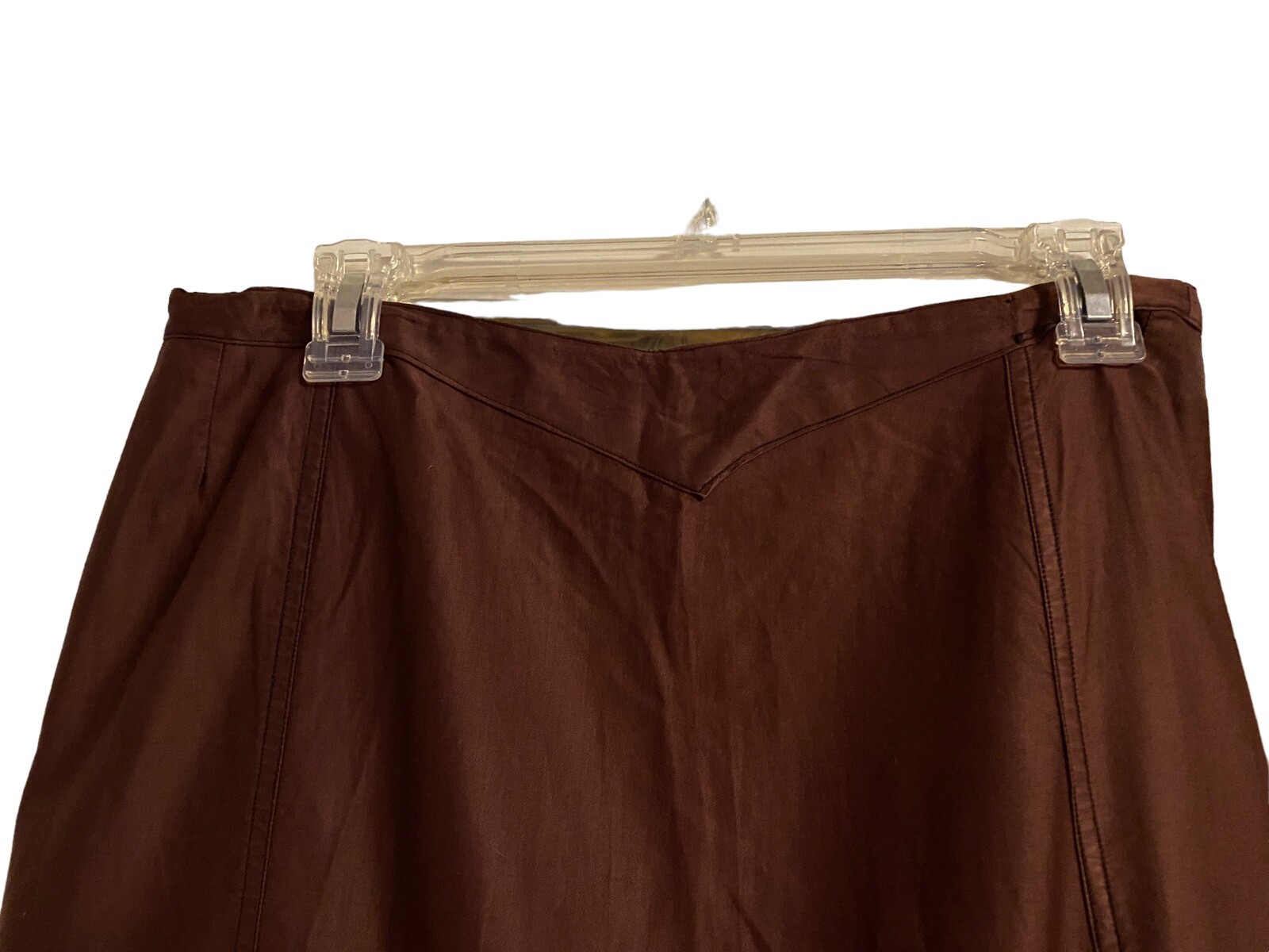 Antique Victorian Edwardian Petticoat Skirt Slip Brown Vintage 1890s-1900s