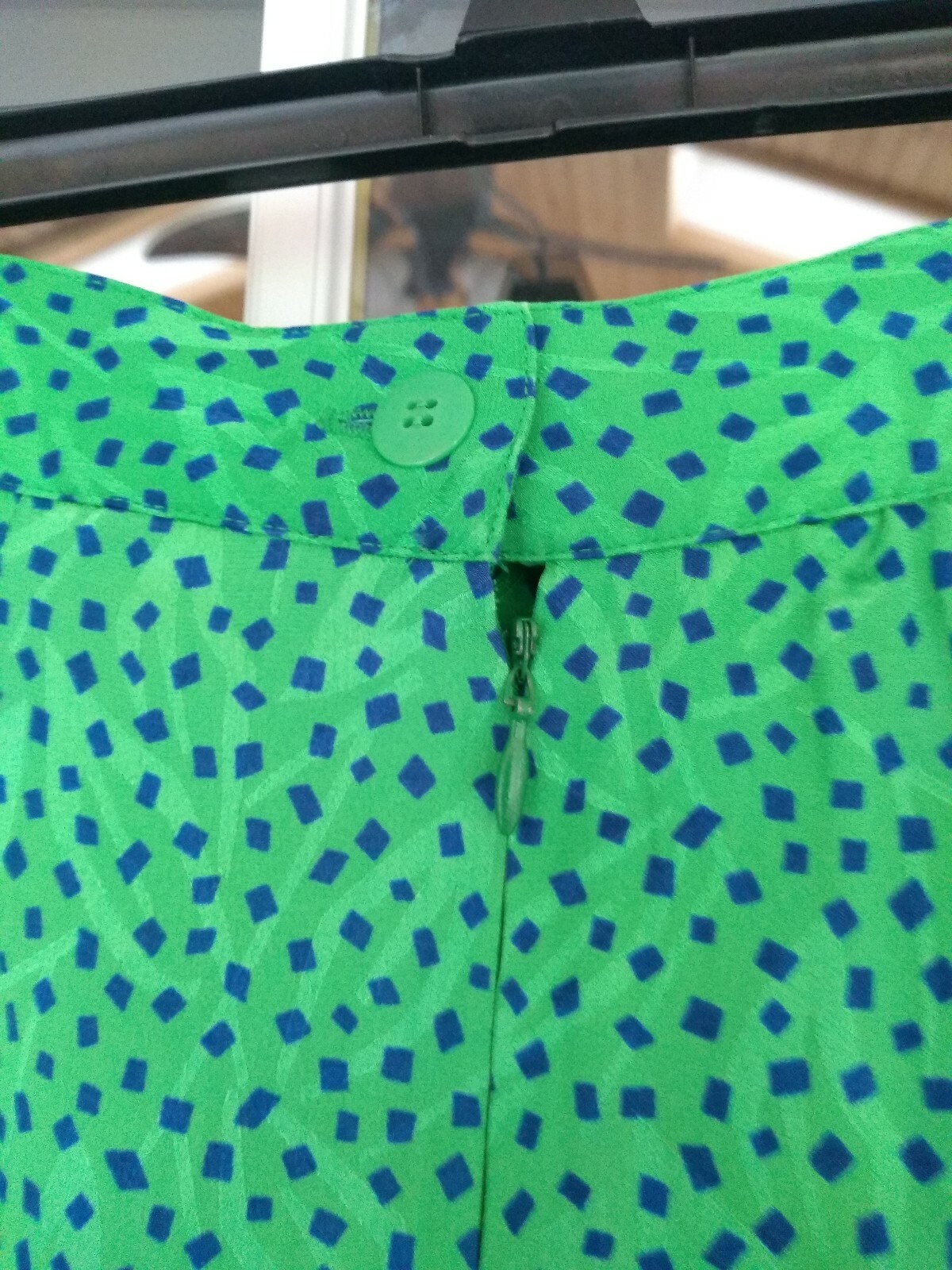 Vintage Liz Claiborne Collection Front Pleat Skirt Green blue Size Medium EUC