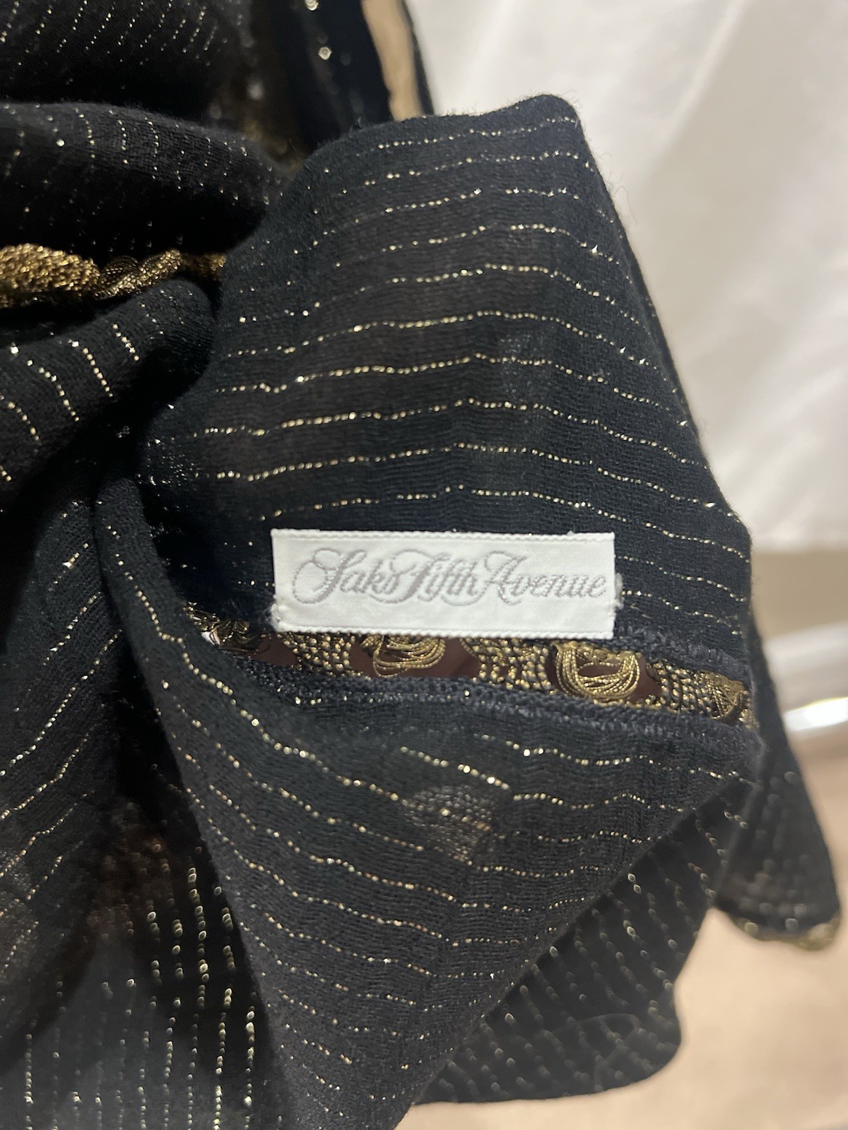 Vintage Geoffrey Beene -Saks Fifth Avenue Metallic/Gold /Black Evening Dress