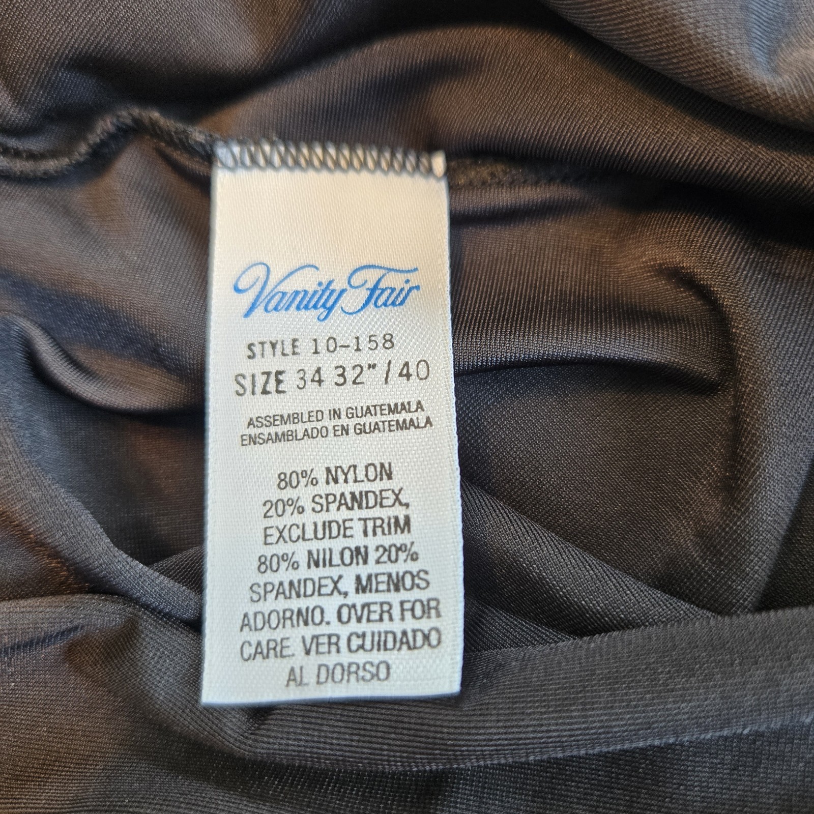 Vintage Vanity Fair Black Long Slip Dress Women Size 34 32″/40