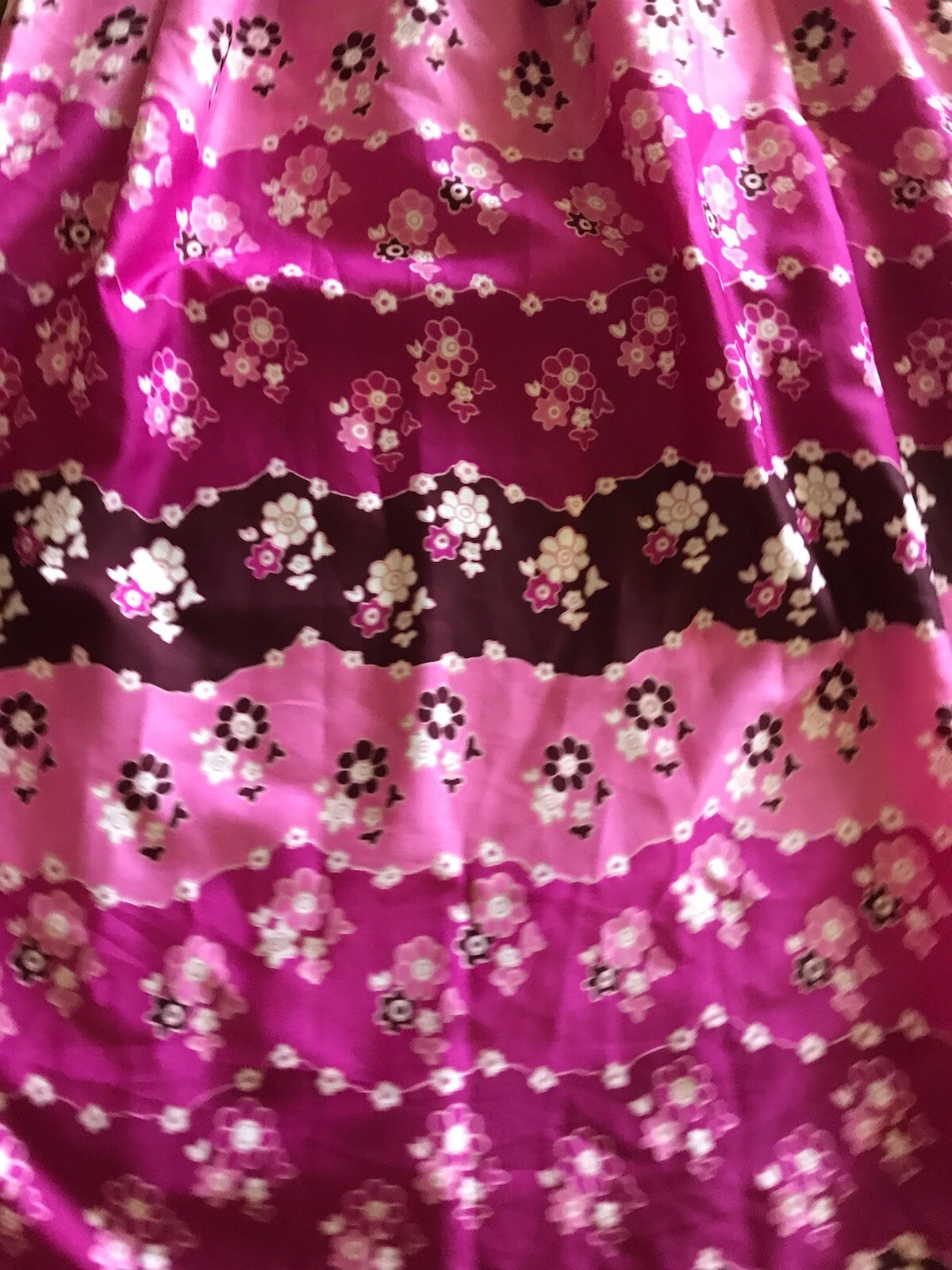VTG 60s pink floral abstract maxi dress John Meyer vivid mod hippie
