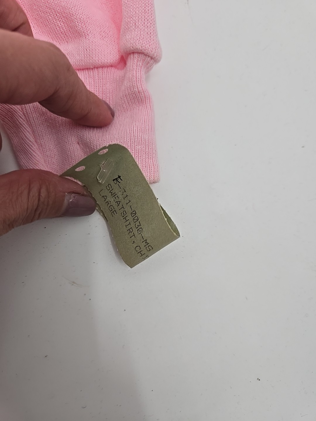 Vintage Deadstock 1980s Pink Sweatshirt, Think Irish, Hanes L 14-16 Womens Xs