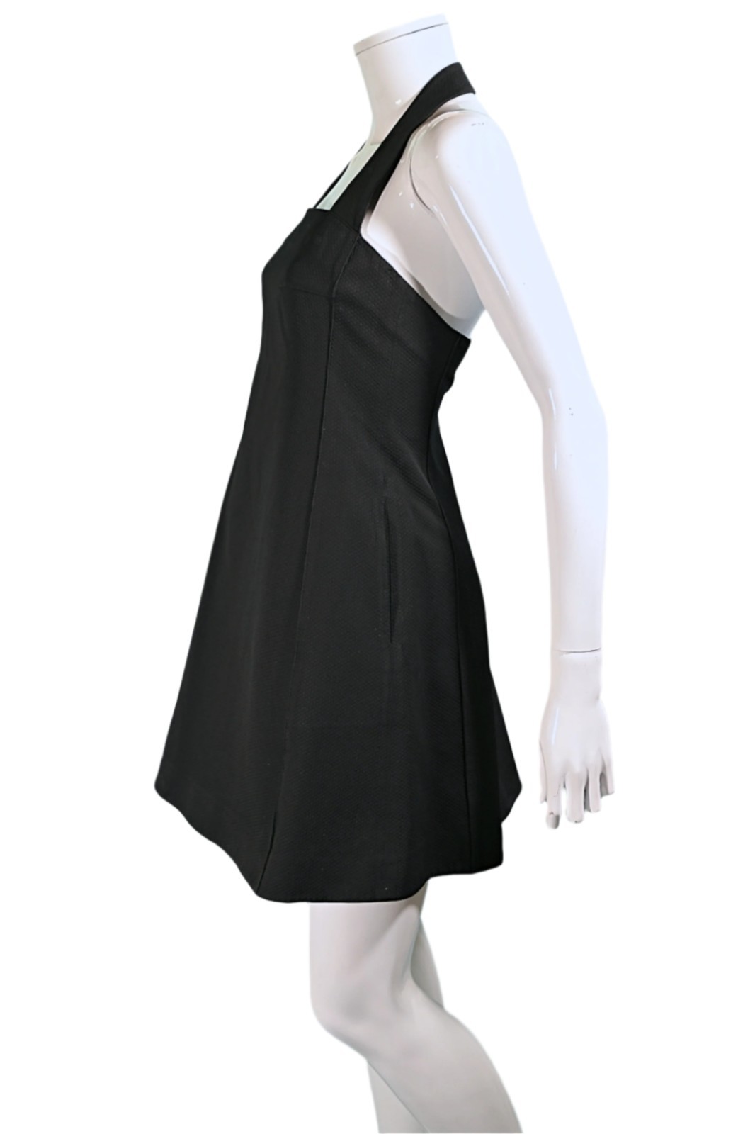 Vintage Claude Montana Black Mini Halter Dress, 'Montana’ Made in Italy XS/XXS