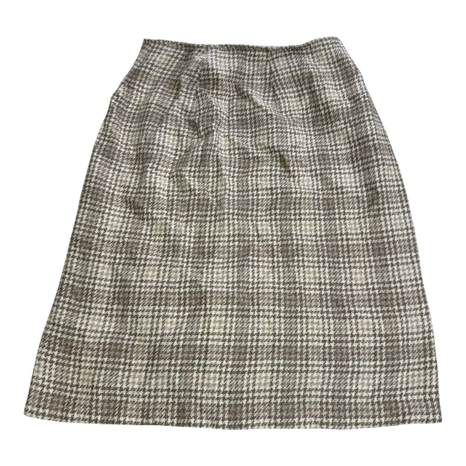 Vintage Maren Houndstooth Wool Blend Mini Skirt Womens Size 8 USA Made