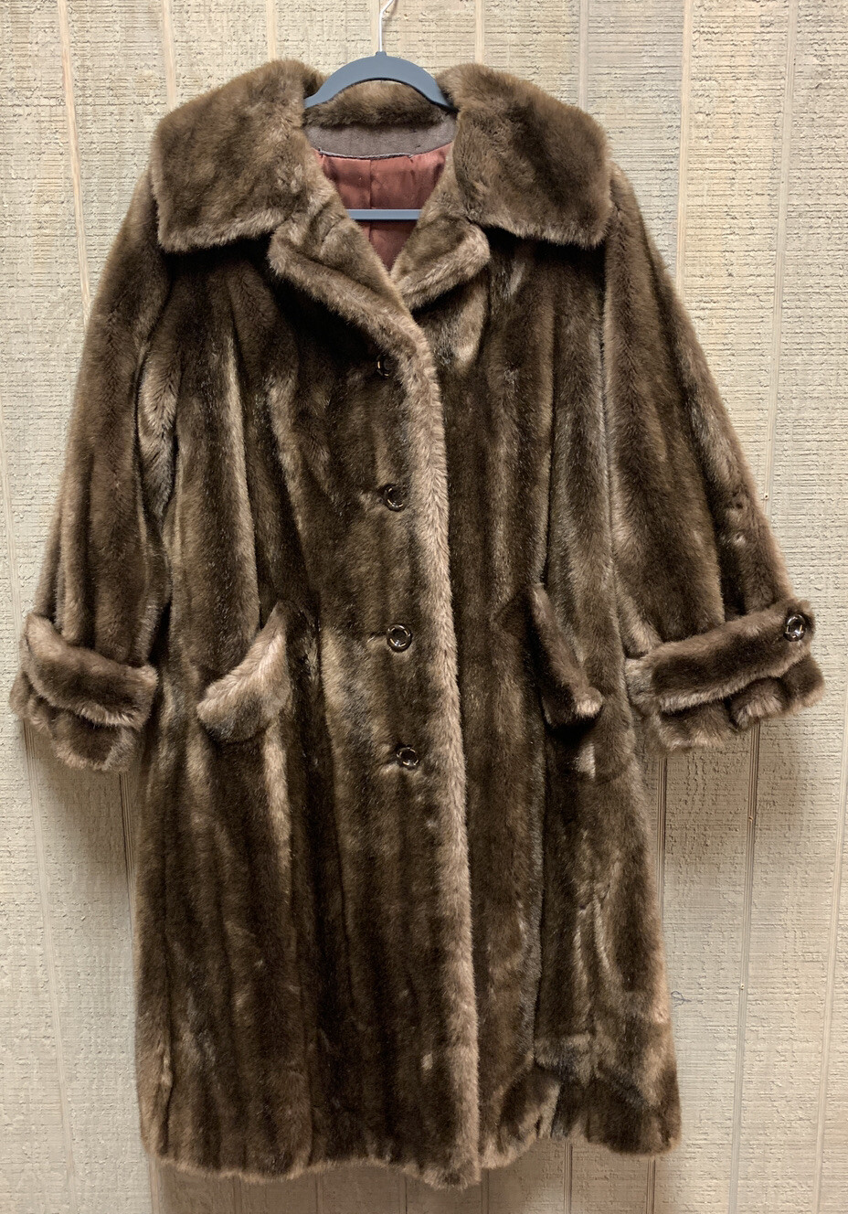 Vintage faux fur mink Grandella style by II Sportowne women’s coat size 10 USA