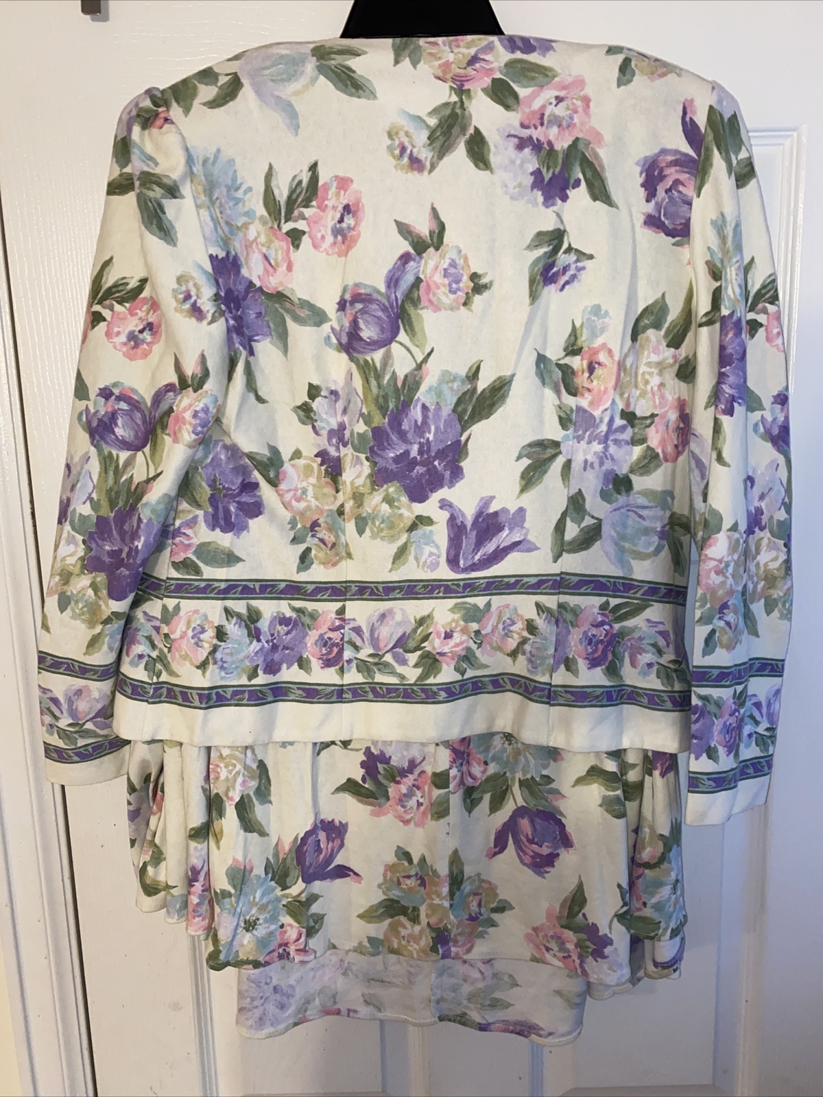 Vtg Damon II Womens Union Made Floral Skirt Suit