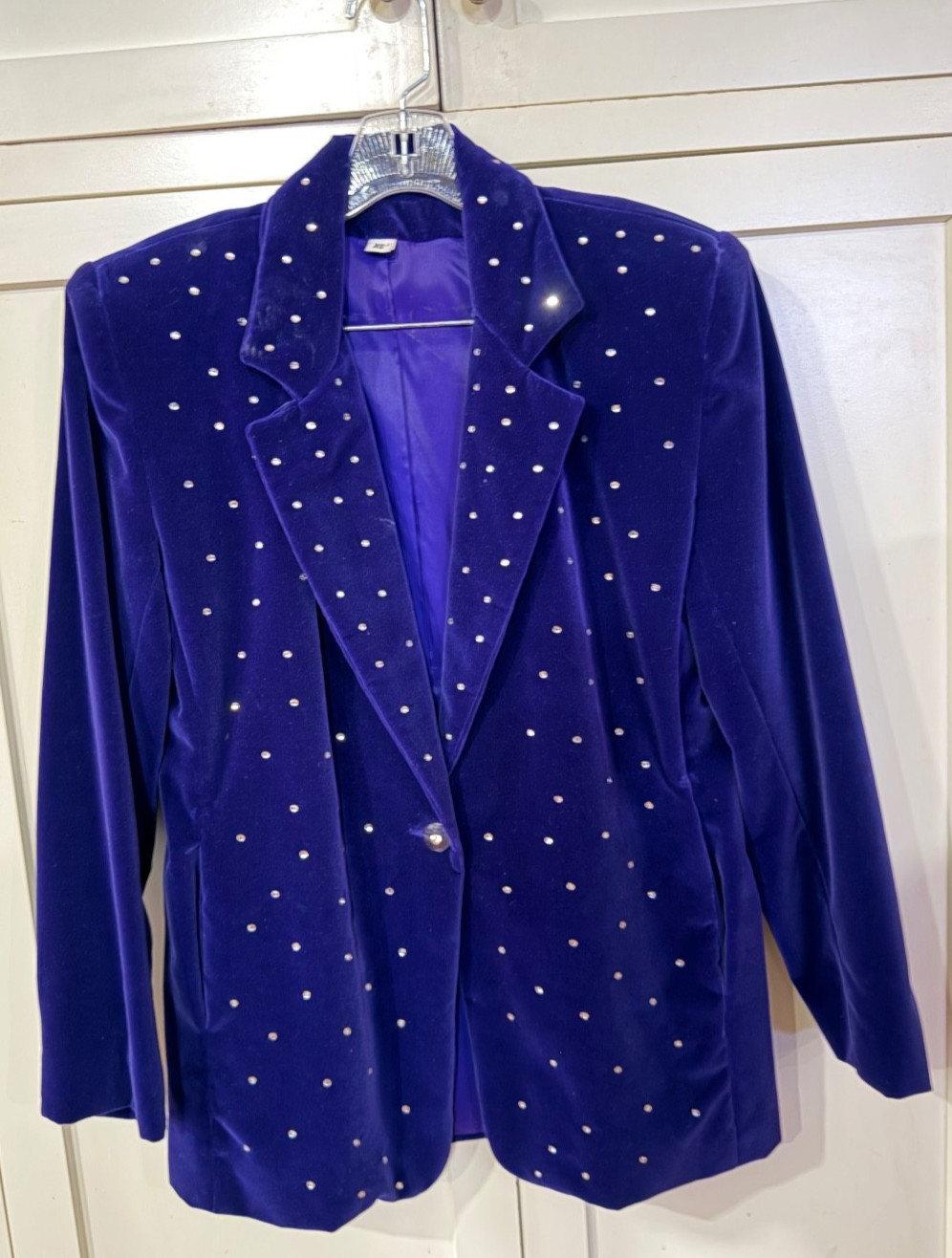 Vintage 80’s & 90’s Purple Velvety Blazer Excellent Condition xs/small Vtg