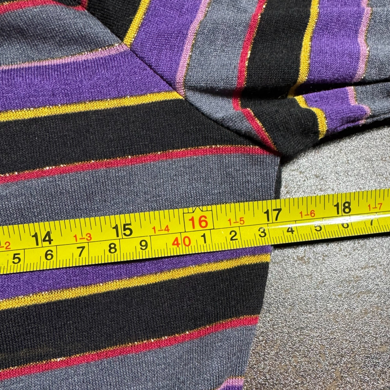 Vintage Purple Metallic Multi Striped Midi Dress 9/10 Fits Like S/M Hirshies