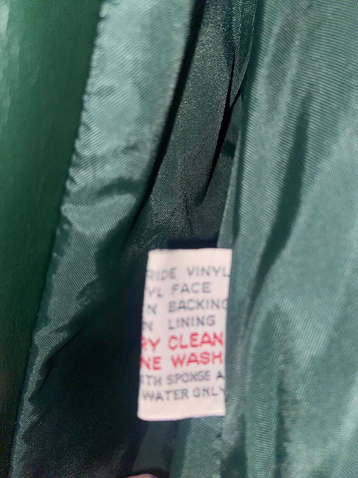 Mod Maid Vintage Pleather Green Long Belted Jacket Coat RARE Womens Size 8