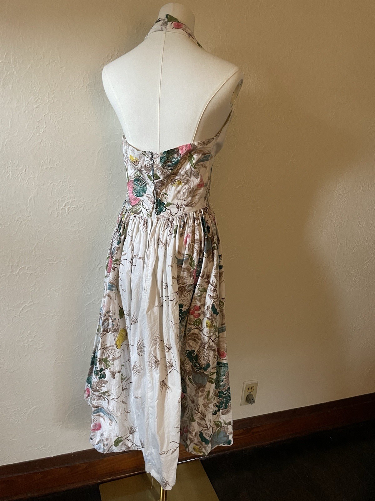 Vintage 1950s Toni Todd Union-Made Mod Pin-up Hollywood Glam Halter Top Dress