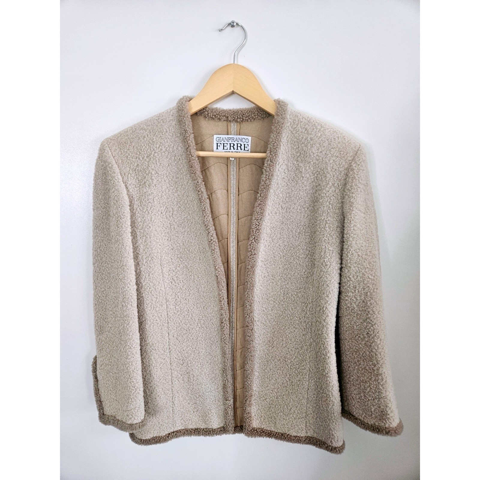Gianfranco Ferre Studio 0001 Suit IT 40 US 4/6 Silk Lambswool Blazer VTG Italy