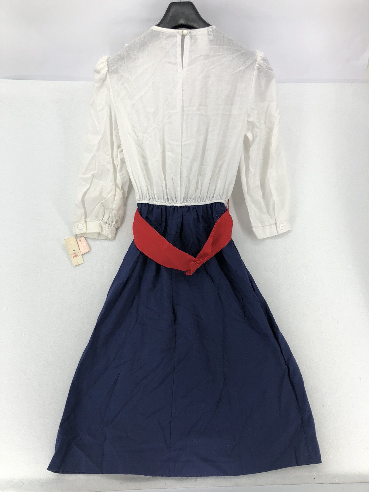 Vtg Dawn Joy Fashions Prairie Dress Womens Juniors Size 7/83/4 Sleeve Lace Trim