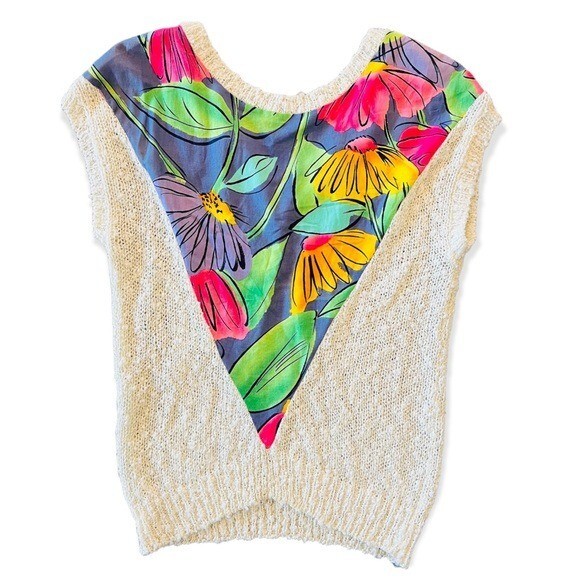 LOUBELLA California Fashions Vintage 80’s Sleeveless Lightweight Sweater Size S