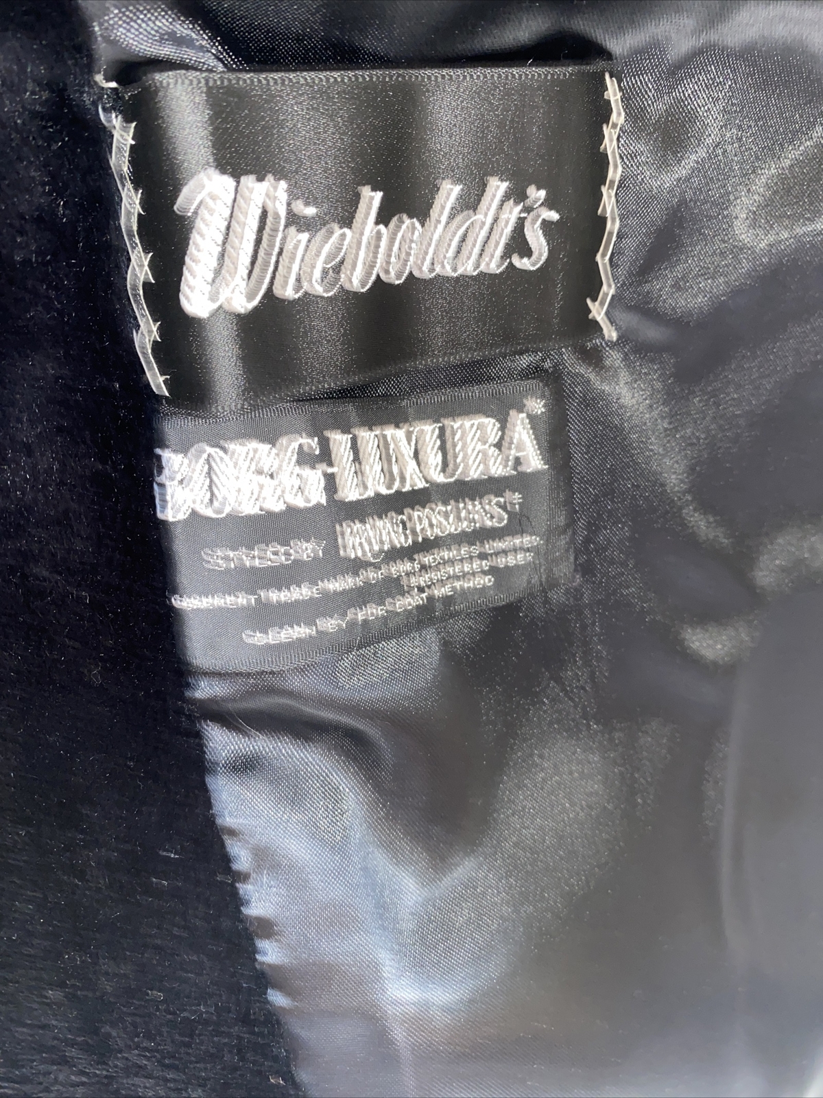 Irving Posluns Black Glam Raccoon Trimmed Orlon Coat New Old Stock NWT Sz M