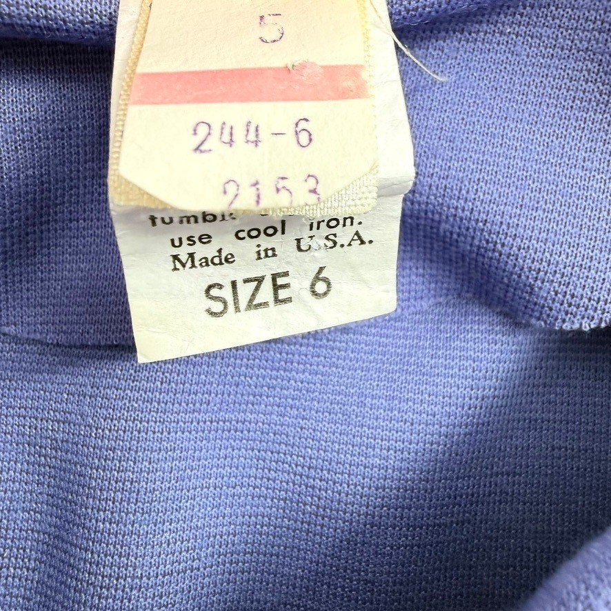 Vintage 60s Blue Peter Pan Collar Belted Secretary Dress 6 Union Label Twee Mod