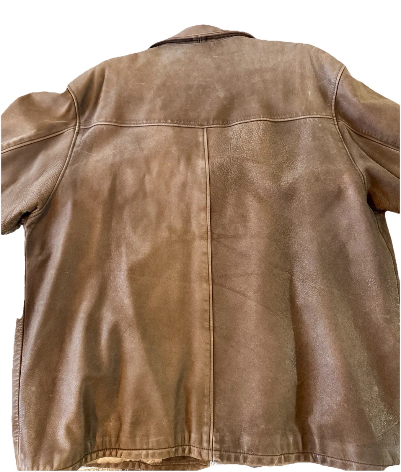 Vintage Leather Jacket 80s Bod&Christensen Couture Brown Coat Quilted Lining