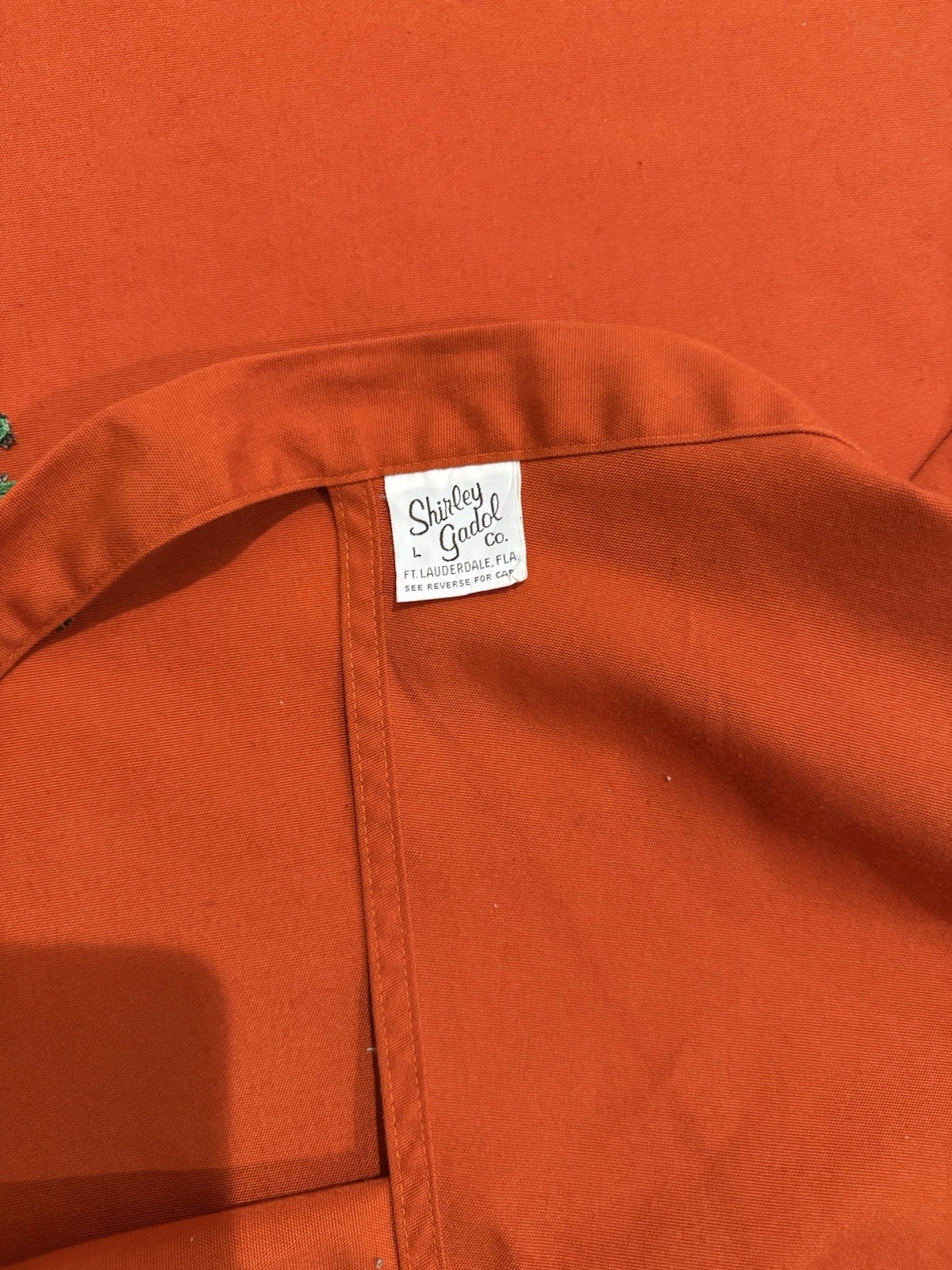 VTG 1970’s Shirley Gadol Co Wrap Skirt Orange Western Embroidered Steer Cactus