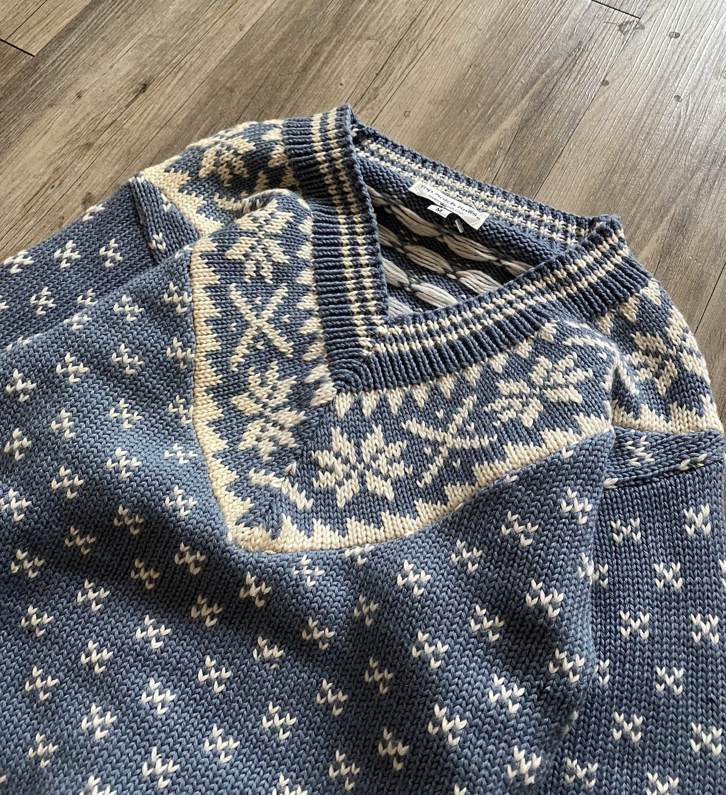 Vintage 80’s Top Notch Knit – Wool Sweater – Handmade In USA – Nordic Pattern!!