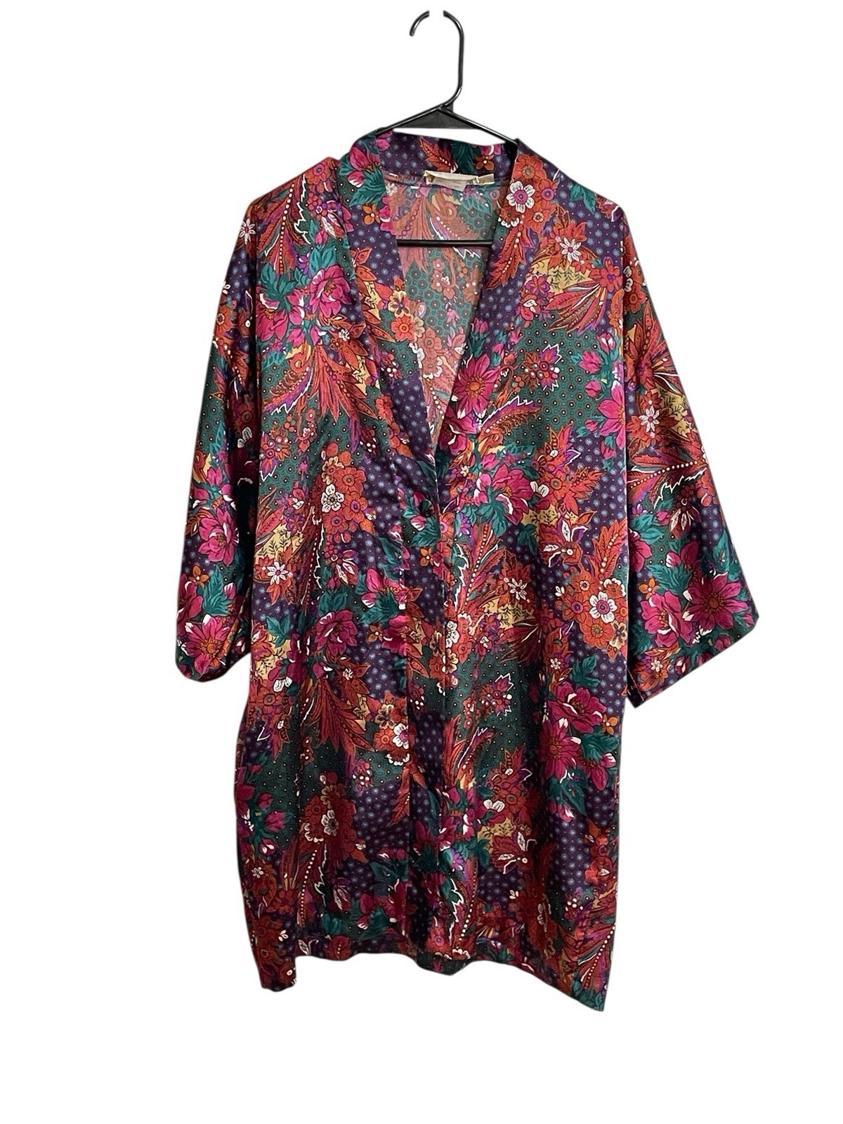 Vintage 80s 90s Floral Caftan & Jacket Set Golden Girls Blanche Resort Glam L