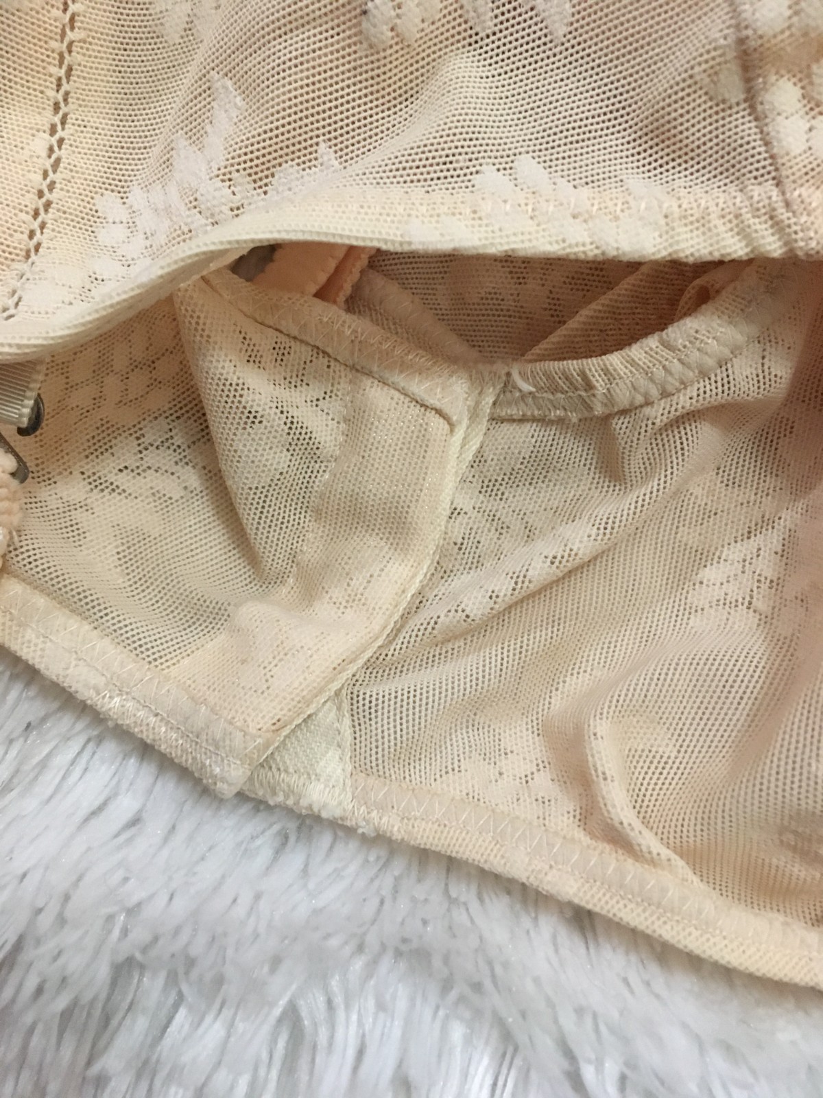 36B Vtg LILY OF FRANCE All in One Girdle Bodysuit Bra Body Shaper Floral RARE