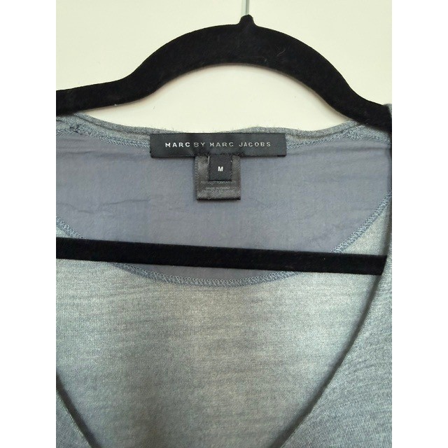 Vintage Marc by Marc Jacobs Sheer Silk Henley Top | Size Medium | Y2K Long Slv