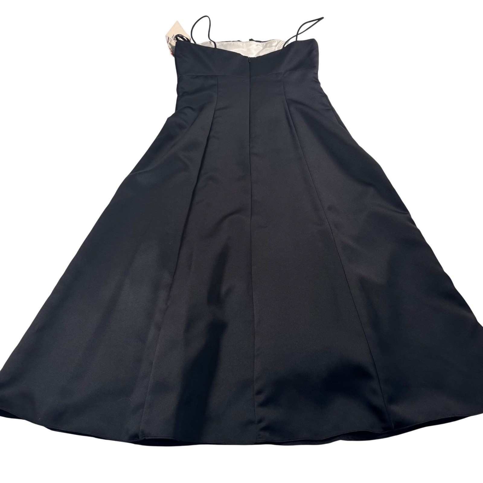 vintage 90s betsy & adam by jaslene elegant black white rhinestone dress NWT y2k