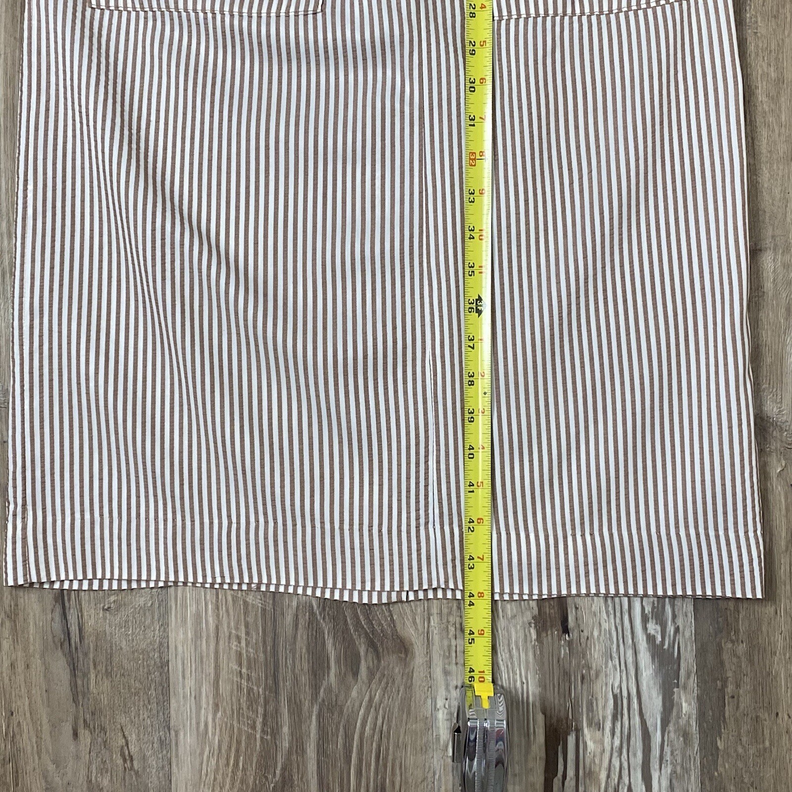 1950s Aldens Fashions Vintage Seersucker Striped Dress Medium NOS Malt Shop