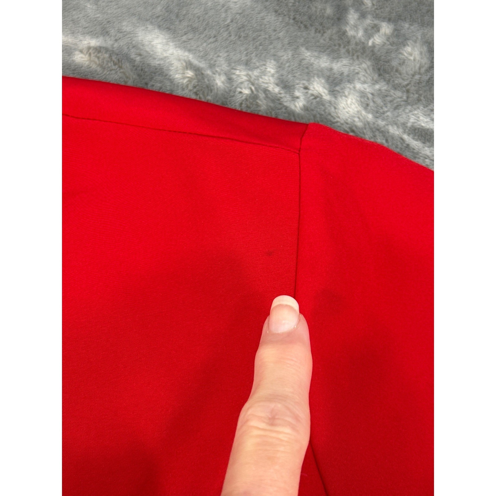 Hill Archer Vintage Red Pintuck Pleated Mock Neck Blouse 44 bust, Secretary