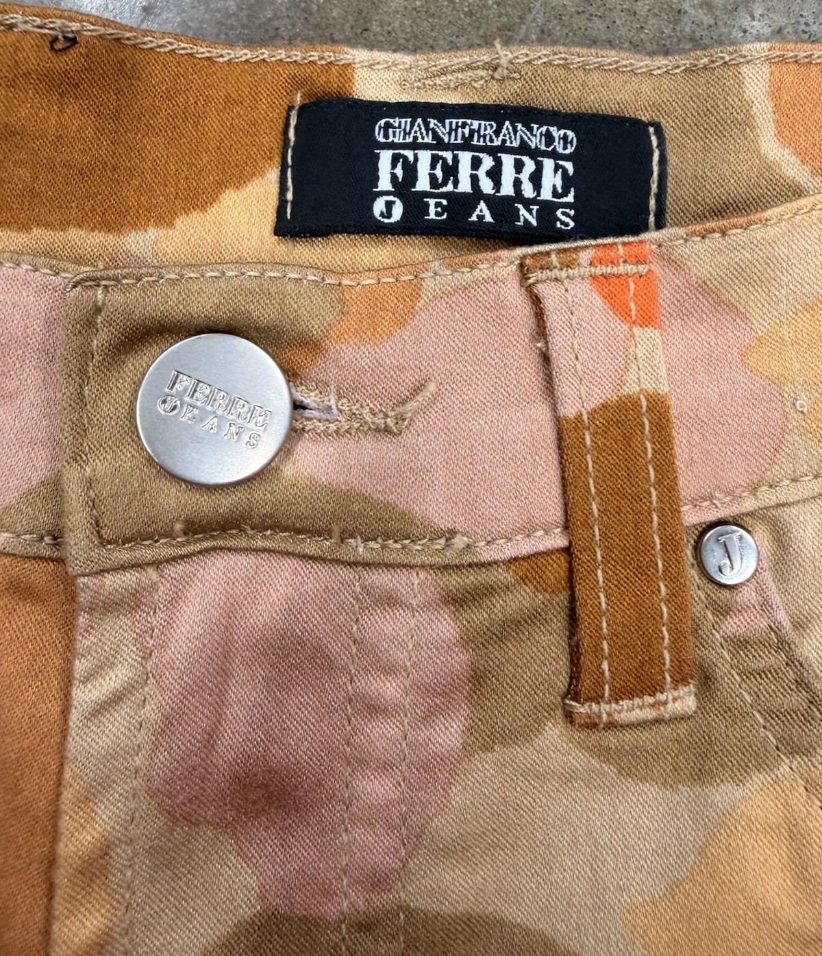 Gianfranco Ferre Vintage Designer Floral Pants 27 Italy Summer Retro 80s Flare