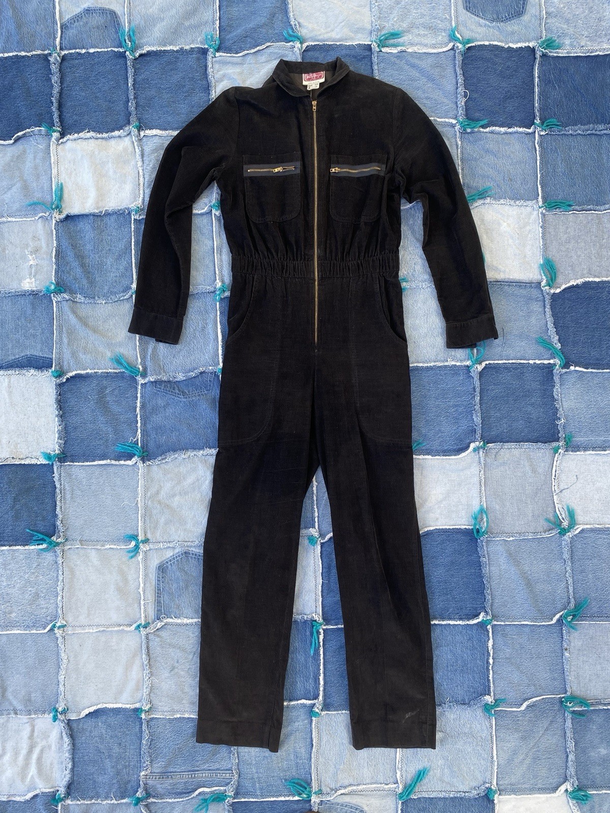 Paris Jean St. Germain Vintage 70s Coveralls Jumpsuit Mod GoGo Vintage Corduroy