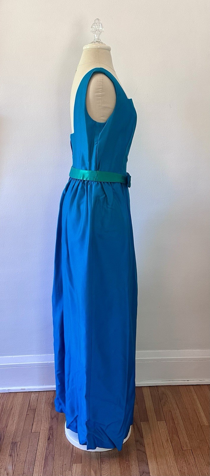 Emma Domb Vintage 1950s Party Prom Dress Floor Length Electric Blue Size 15