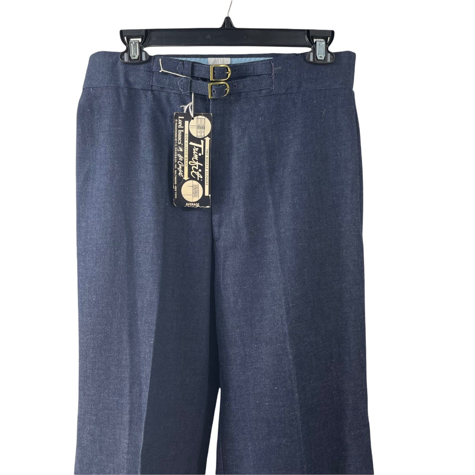 Lord Isaacs Vintage 70s Wide Leg Denim Trouser Jean Pants Junior 15/16 Deadstock
