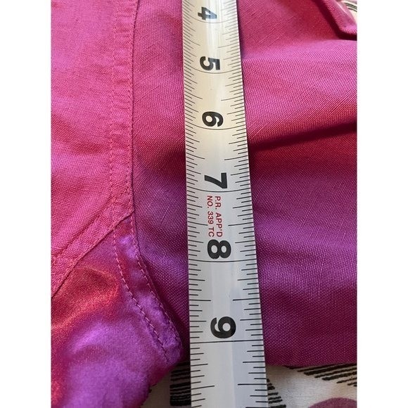 Vtg Newport News silk Linen Jacket Medium Pink Fuchsia light weight Flowy