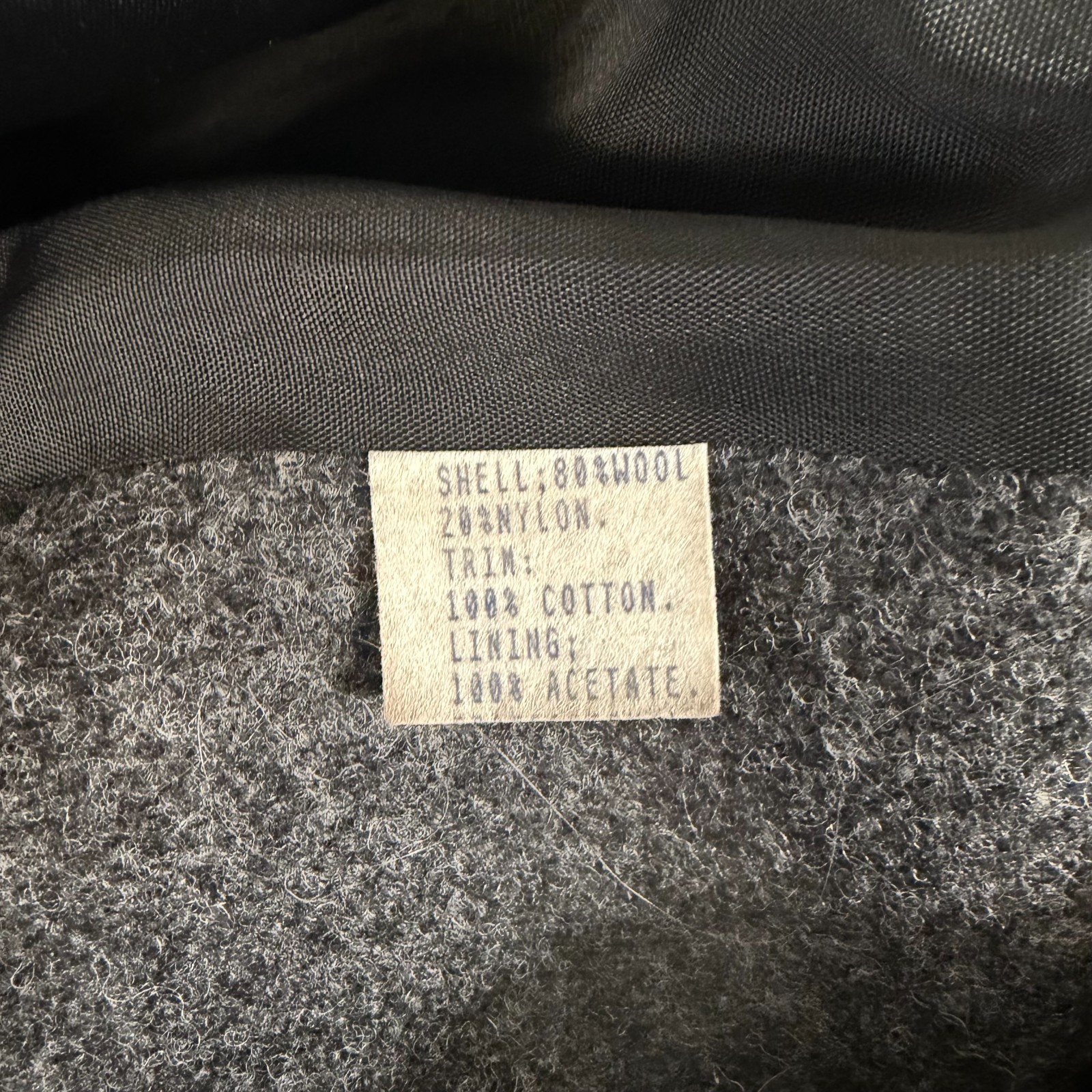 Lady Suzette Womens Vintage Grey Wool Swing Coat 2x/3x? Velvet Trim