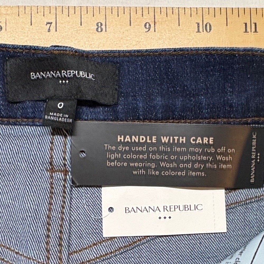 NWT Banana Republic Vintage 90s Y2K High-Rise A-Line Denim Midi Skirt Dark Wash