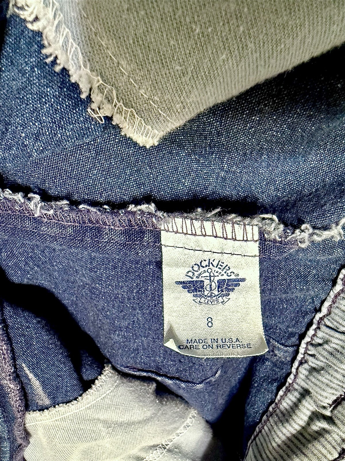 Vintage Levi’s Dockers Mom Jeans Blue Wing Tag USA 8 25×30 High Rise 90s Pleated