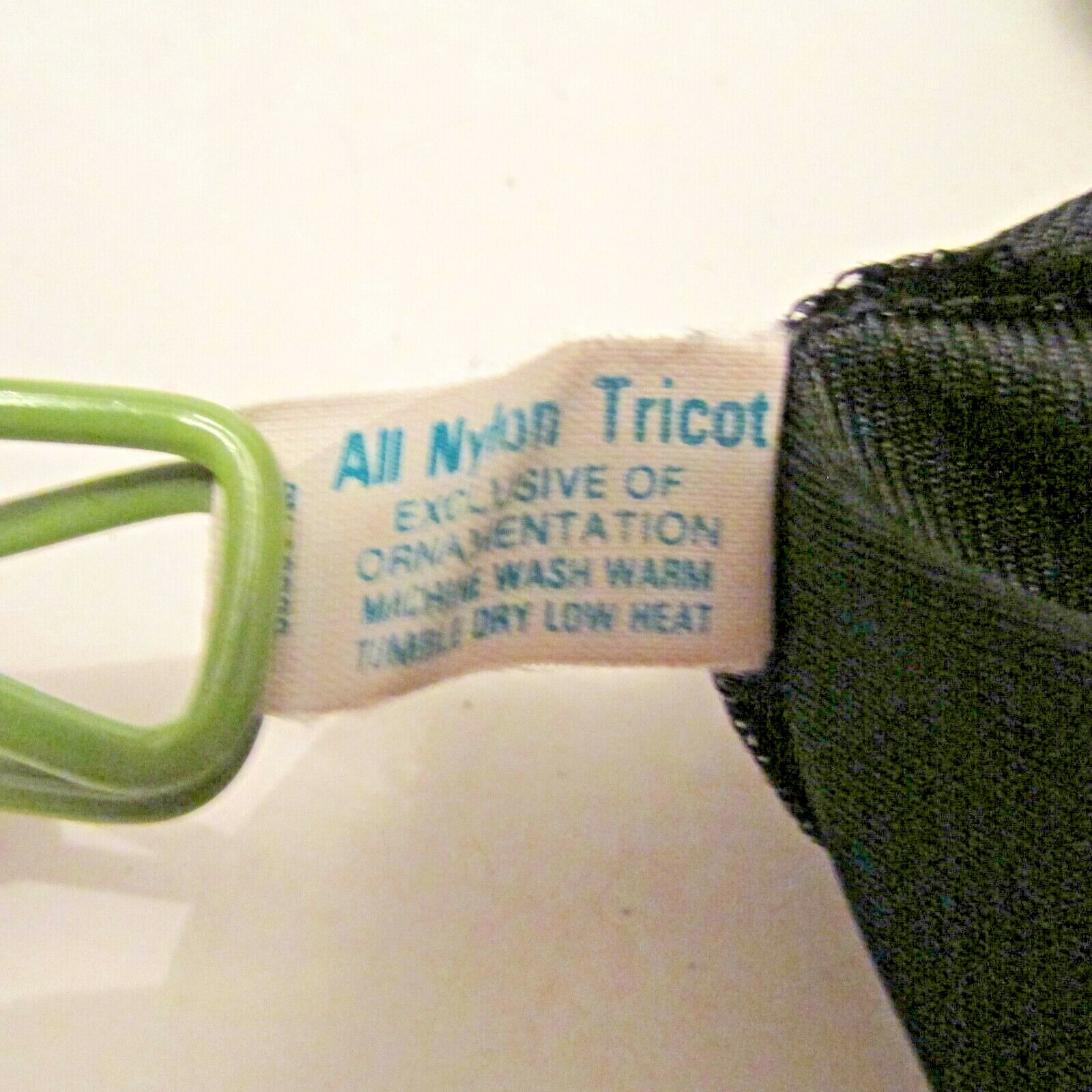 60’s Greenco Maid All Nylon Tricot Lace Trim Half Slip Petticoat L/7 USA made