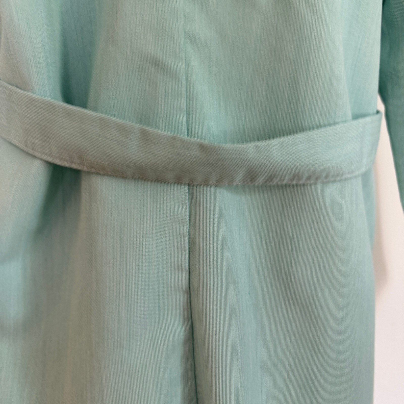 VTG 60s Hopkins Pub Hlth Uniform Green/Wht Pinstripe Actual Pediatricians Coat