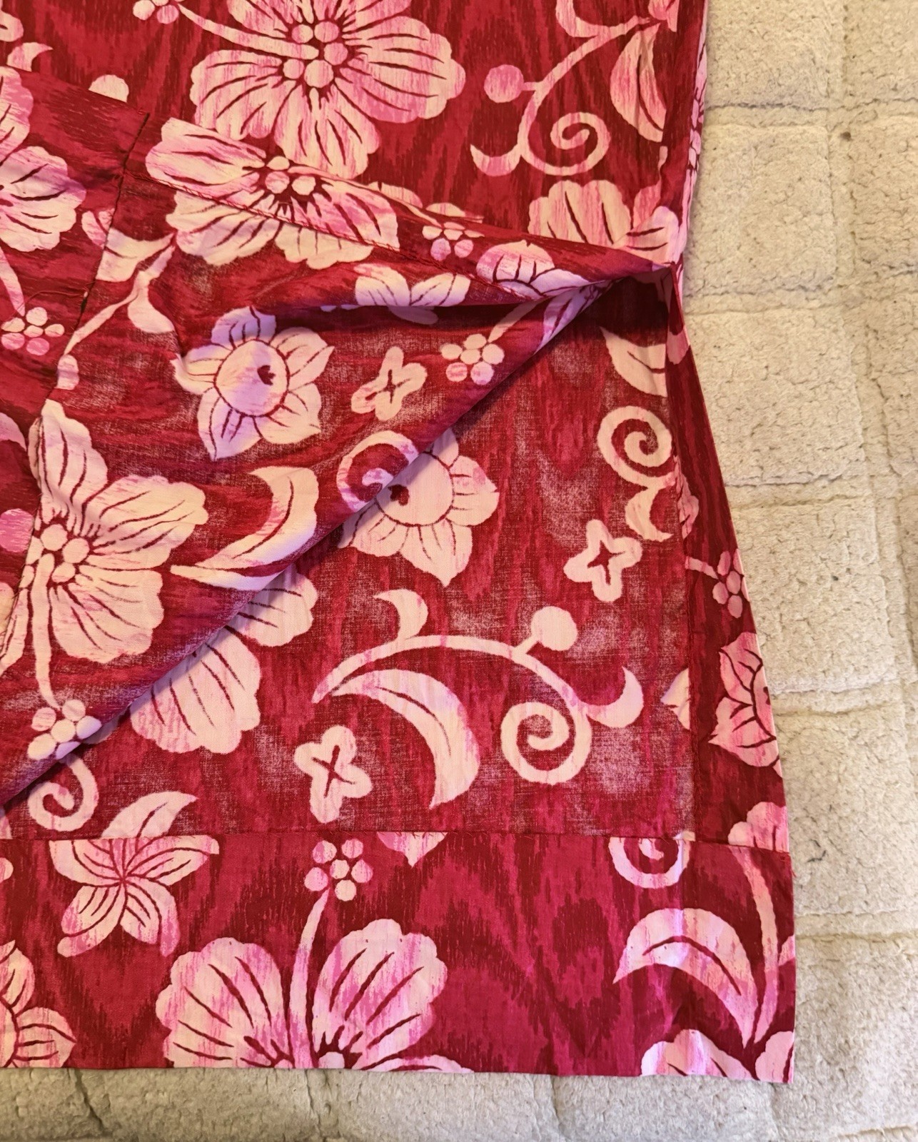 Vintage 60s Hoaloha Sears Ala Moana Hawaii Tiki Dress Sz S/M Hawaiian Side Slits