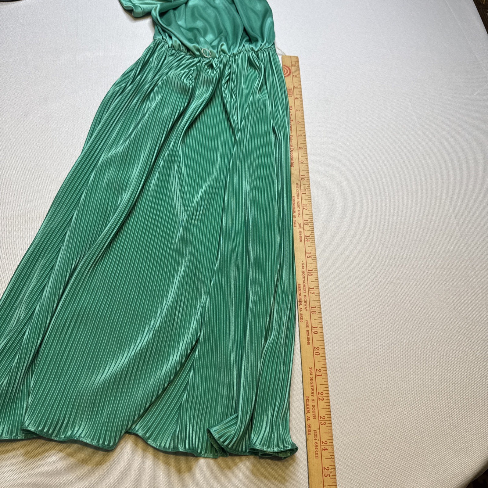 Vintage 70’s 80s pbj Teal Dress Size 3 Pleats Retro Mod #0107